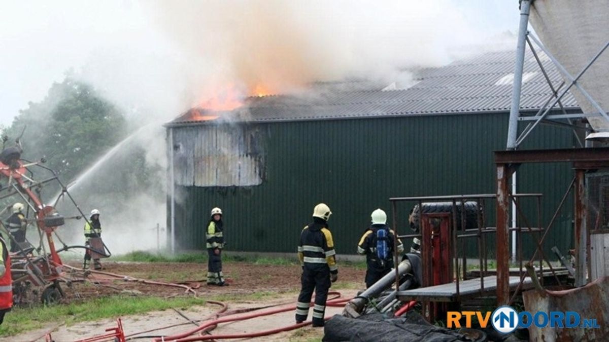 Hooibroei vermoedelijk oorzaak van schuurbrand