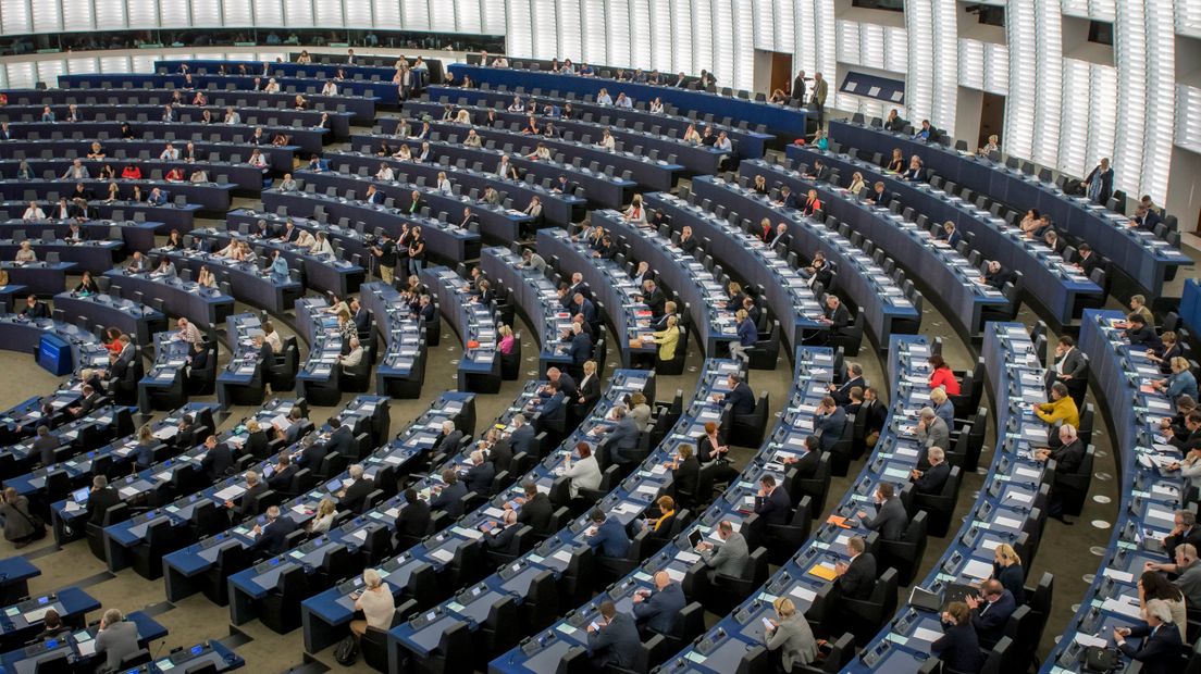 De vergaderzaal van het Europees Parlement in Straatsburg (Rechten: ANP / Lex van Lieshout)