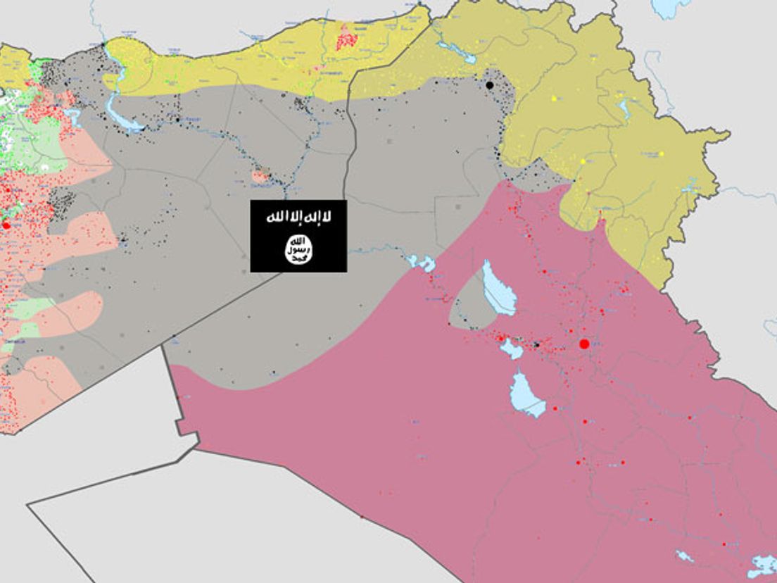 Zo'n tien gewapende partijen strijden nu om grondgebied in Syrië en Irak