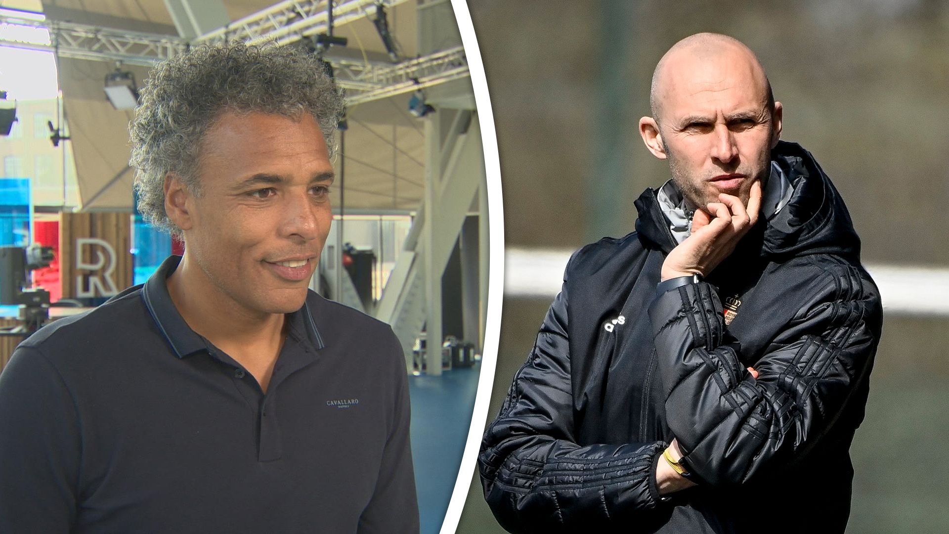 Pierre van Hooijdonk (links) en Thomas Buffel (rechts)