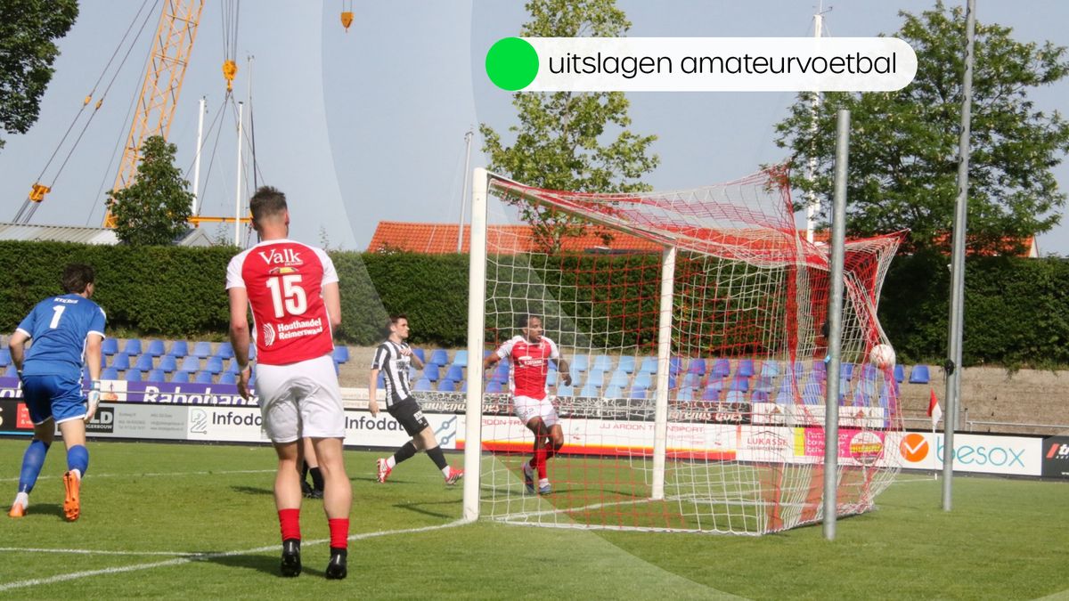 Uitslagen amateurvoetbal zaterdag 23 mei