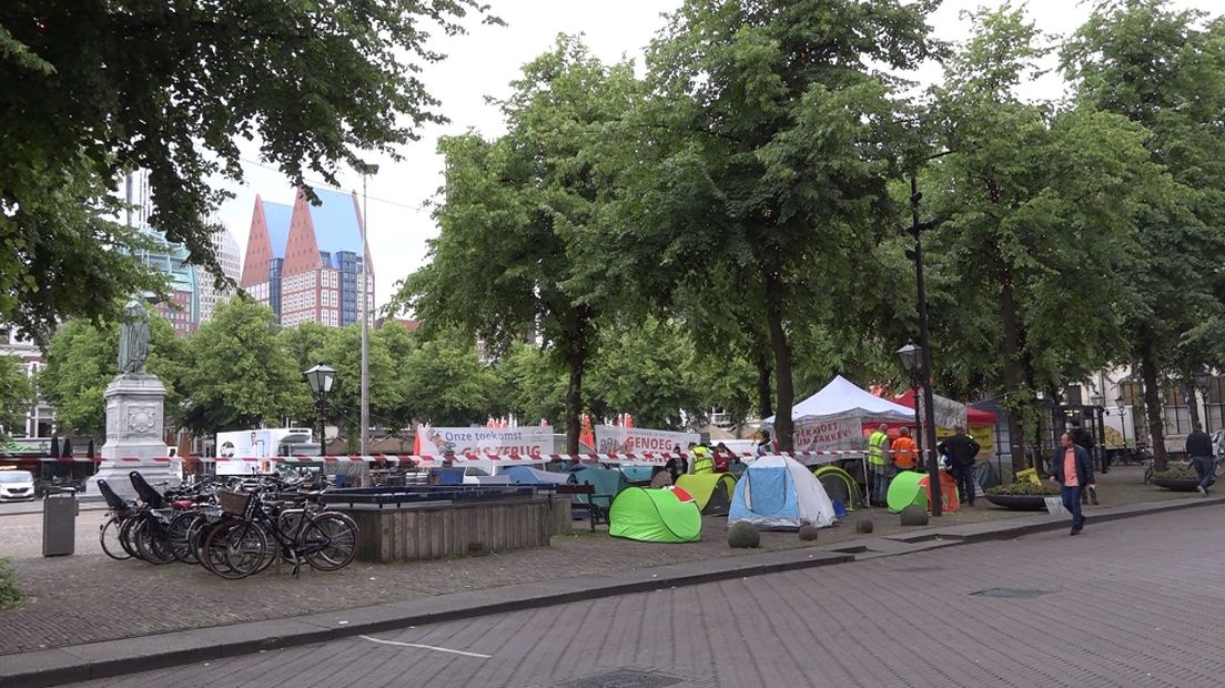 Het tentenkamp in Den Haag