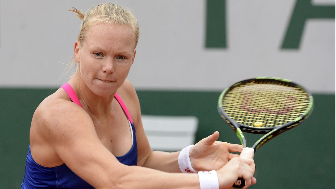 Kiki Bertens in de vierde ronde op Roland Garros 2016.