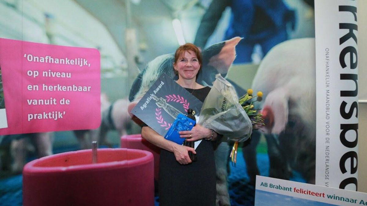 Drentse boerin wint 'Oscar onder de varkenshouders'