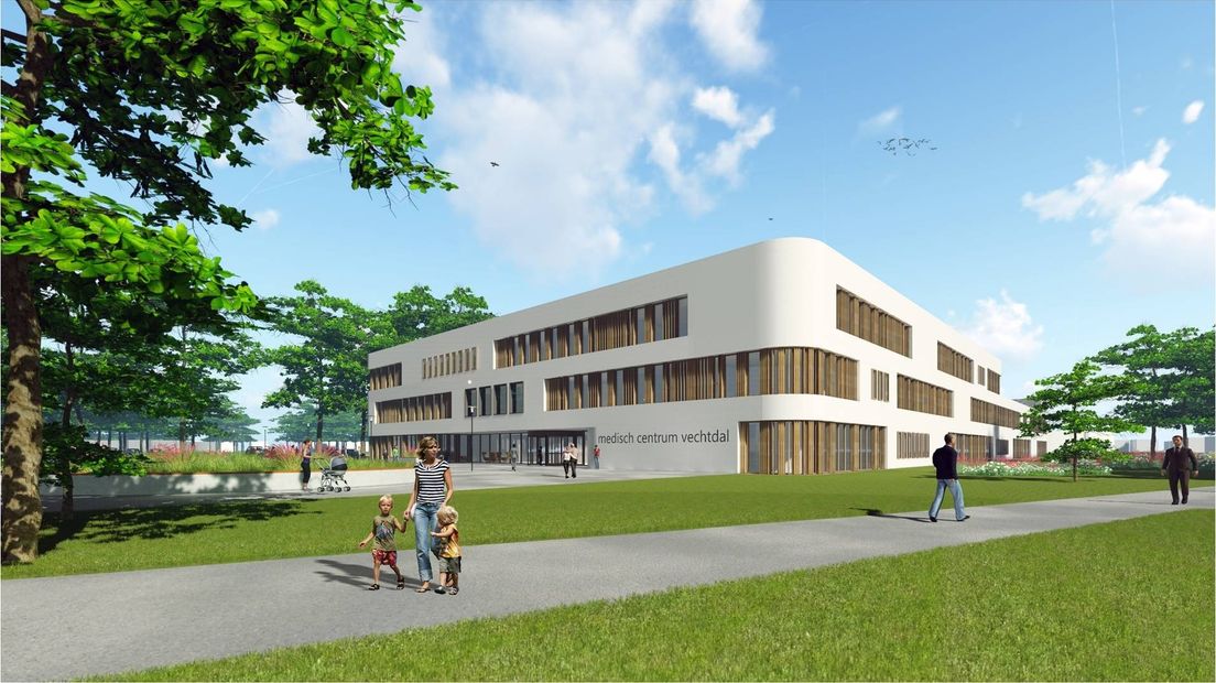 Impressie van het nieuwe ziekenhuis in Hardenberg (illustratie: Saxenburgh Groep)