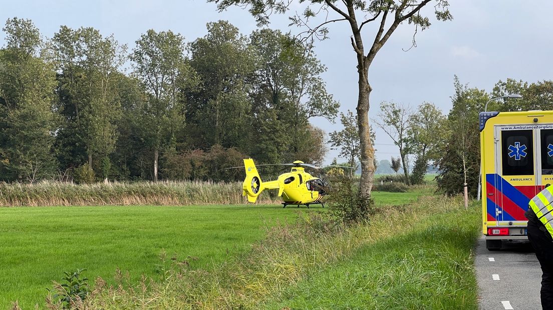 Een traumahelikopter kwam ter plaatse bij het ongeval op de Rijksweg