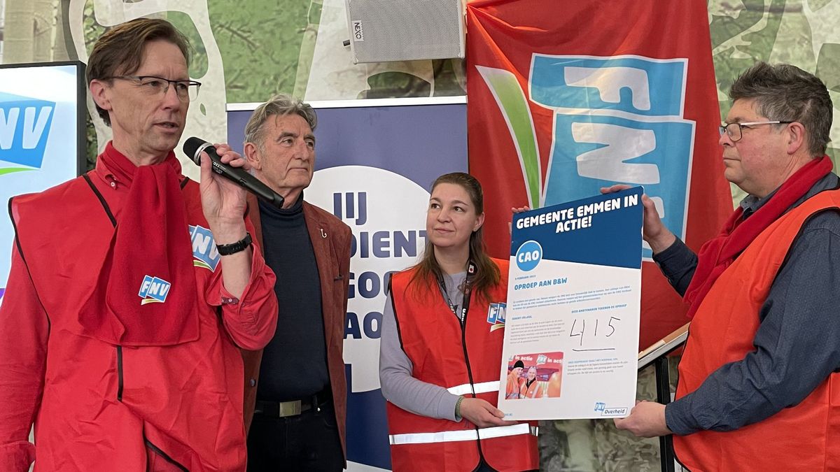 Ruim 200 buitendienstmedewerkers in Emmen onderbreken werk voor beter loon