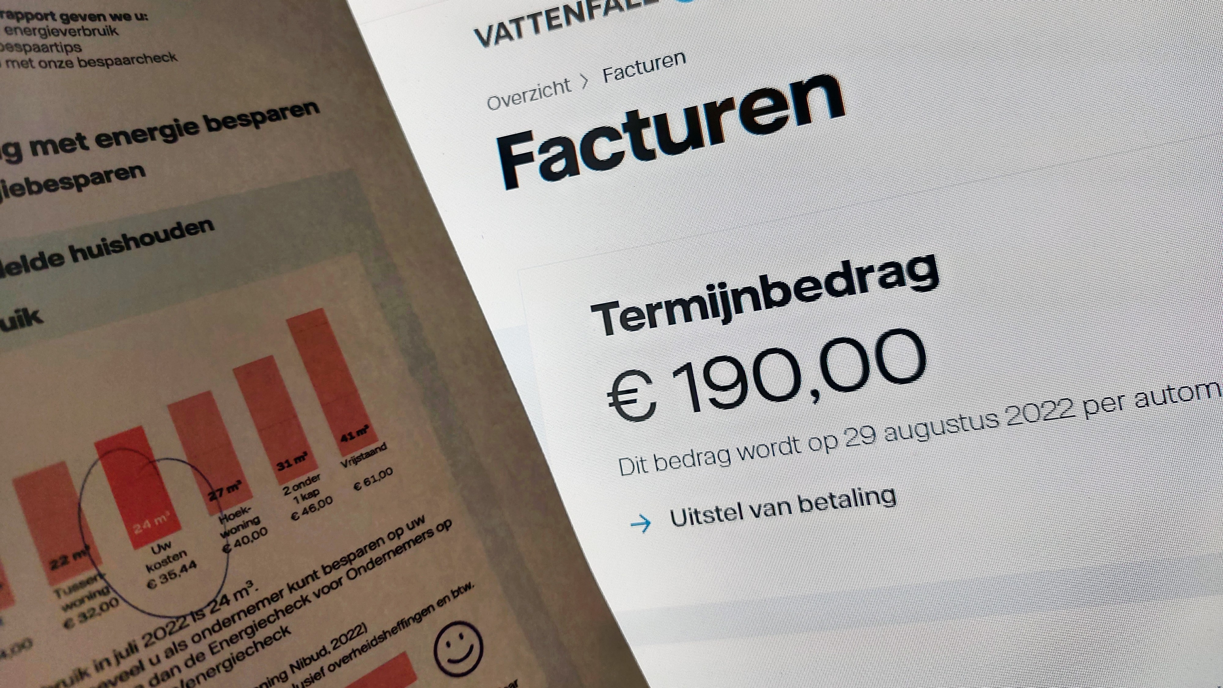 Nederlanders worden geconfronteerd met een hoge energierekening