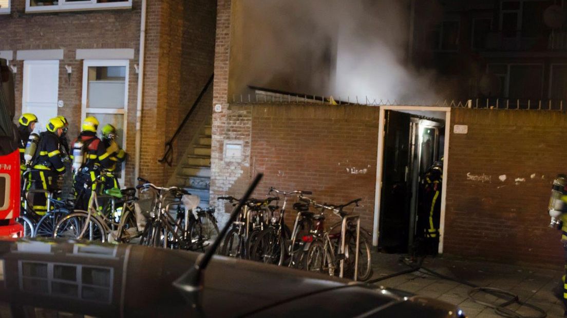 Brand in schuurtje Reitzstraat Den Haag
