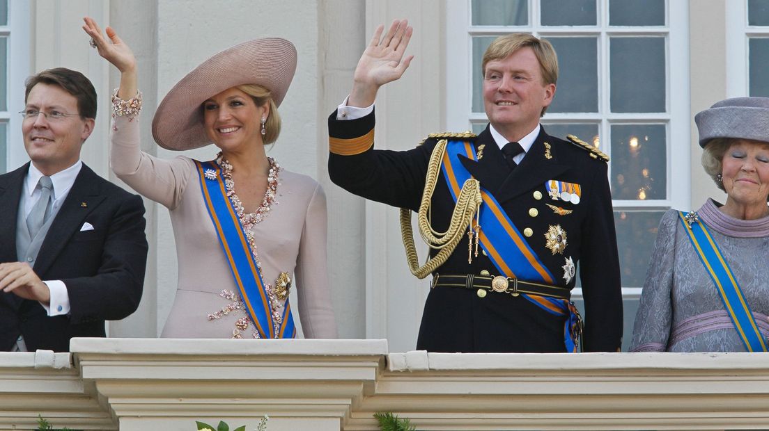 Het koningspaar in 2010 tijdens Prinsjesdag in Den Haag