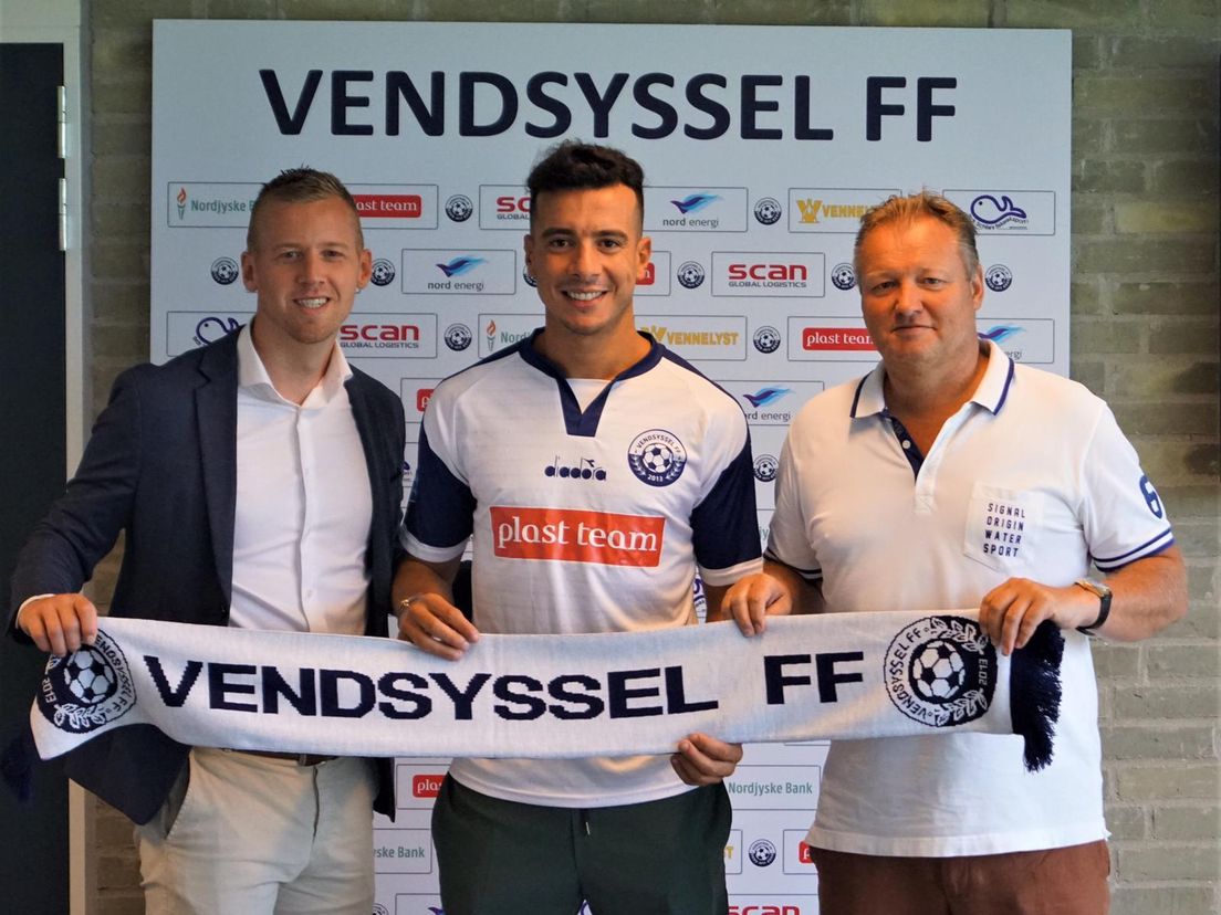 Ali Messaoud (midden) bij Vendsyssel FF (Bron: Frank Schouten)