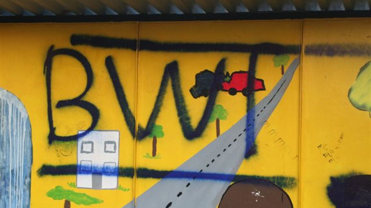 Swolgen onder de graffiti