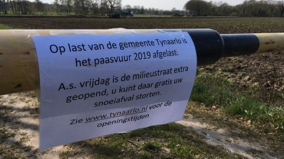 Geen paasvuur dit weekend in Tynaarlo en Noordenveld (Rechten: RTV Drenthe/Steven Ophoff)