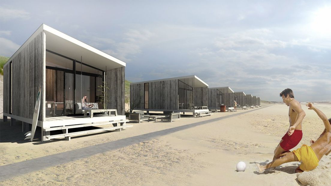 Impressie strandhuisje Kijkduin