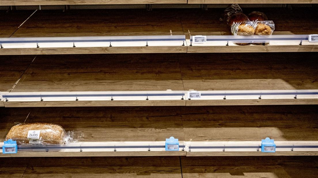 Steeds meer lege schappen bij Albert Heijn door stakingen.