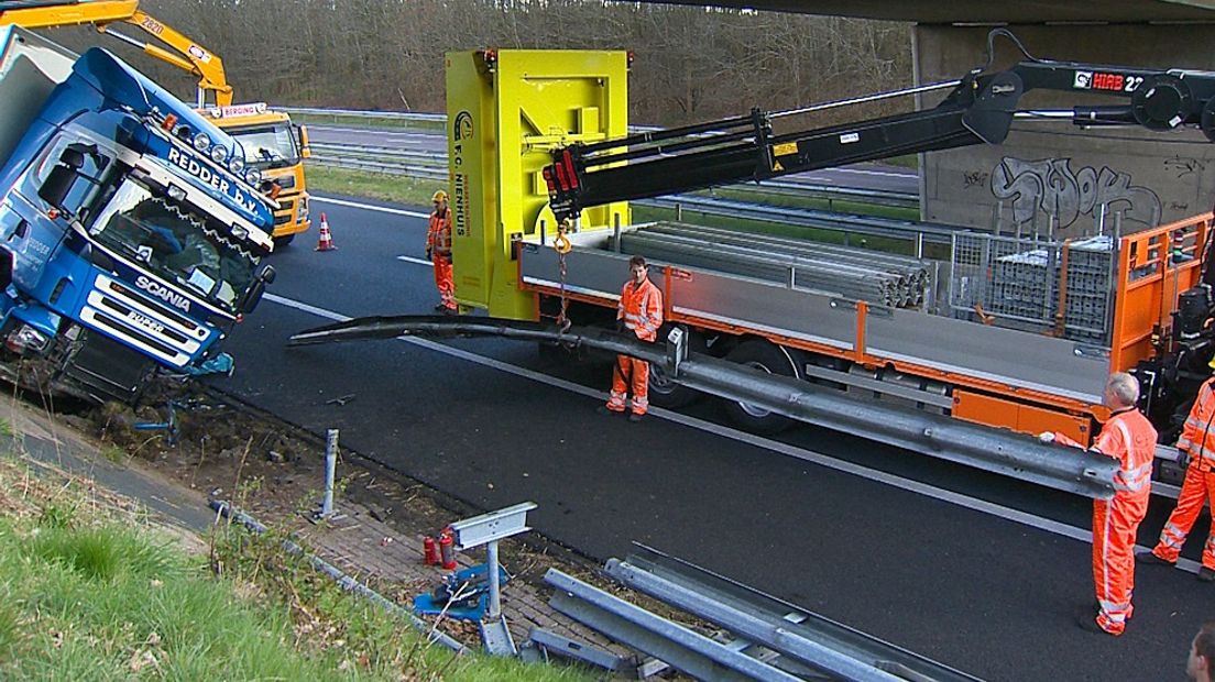 Bergen van de vrachtwagen