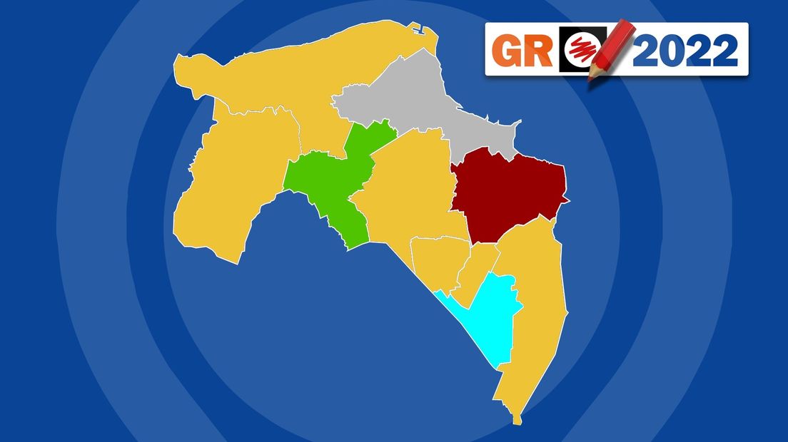 Groningen kleurt geel van de lokale partijen na de afgelopen verkiezingen