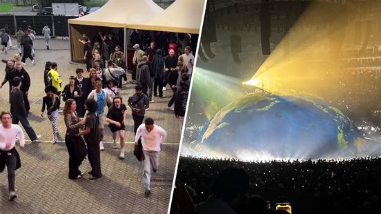 Chaos bij concert Ye: fans rennen naar binnen terwijl show al bezig is