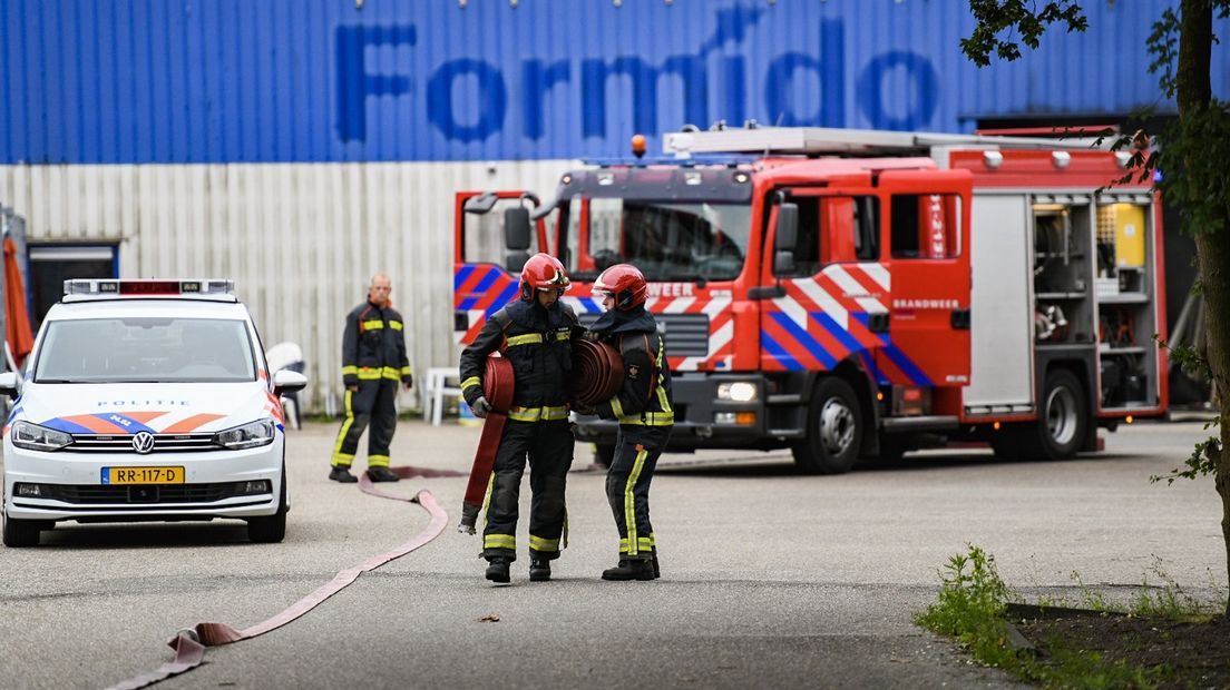 De kringloopwinkel in de voormalige Formido, waar dinsdagochtend brand woedde