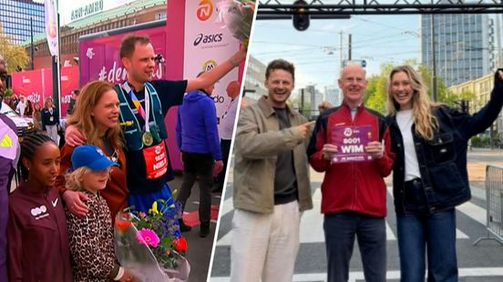 Opa Wim (80) uit Nijkerk finisht de marathon van Rotterdam in een recordtijd