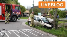 Bestuurder botst op boom • pomp uit de grond gereden