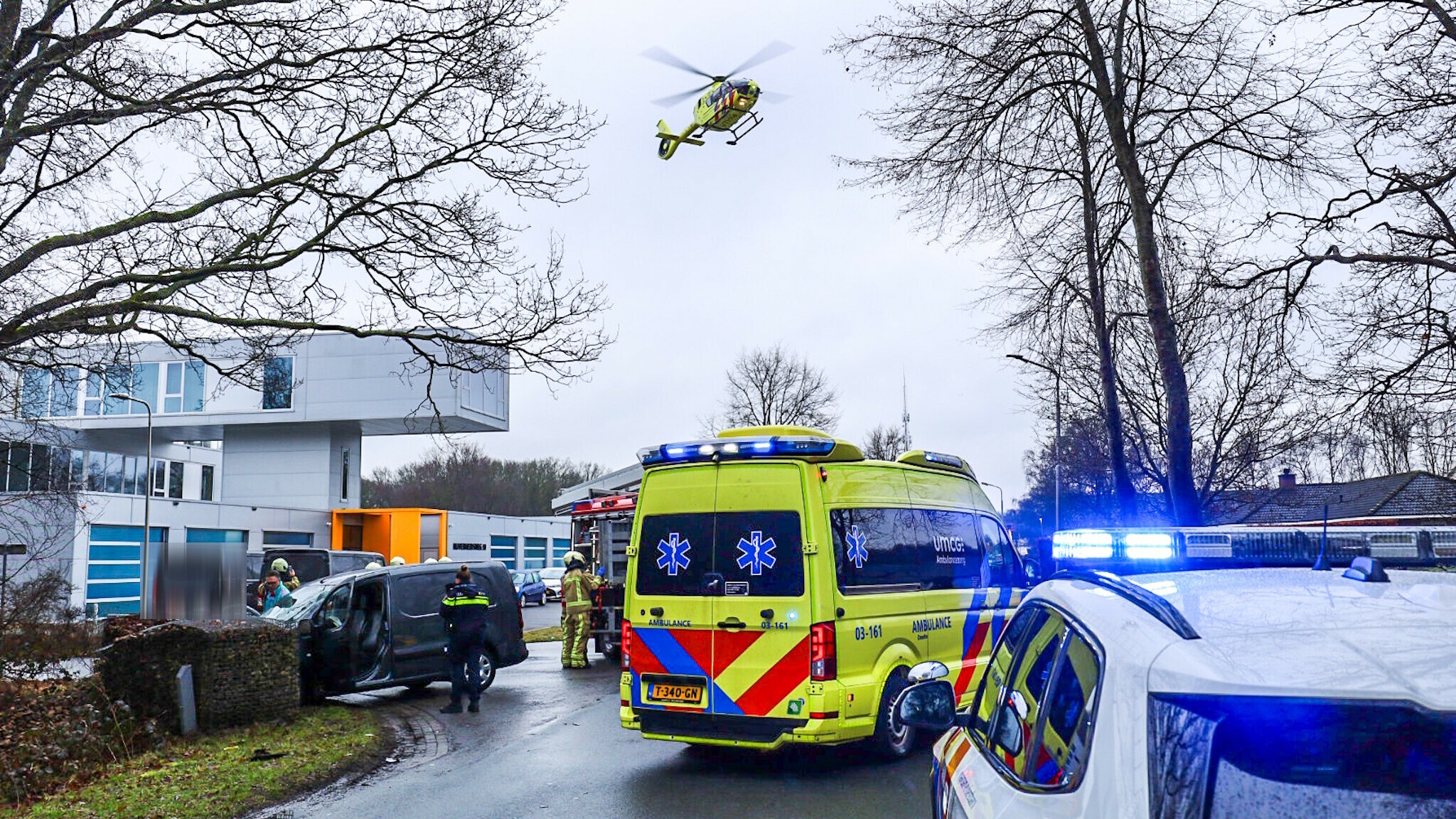 Automobilist rijdt tegen muur in Zuidwolde
