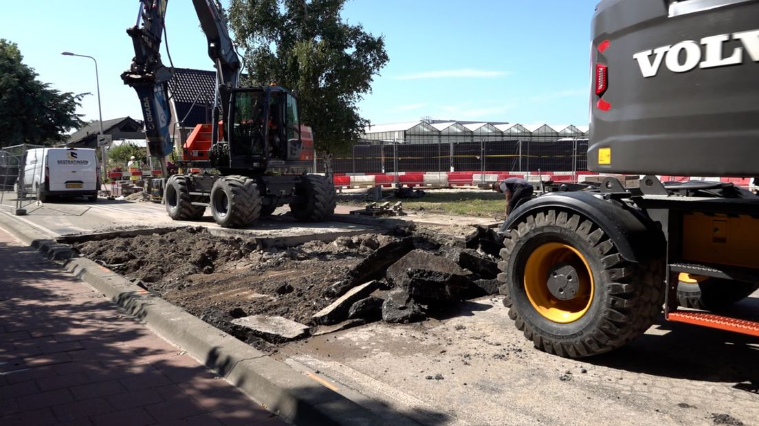 Werkzaamheden op de Zwartendijk