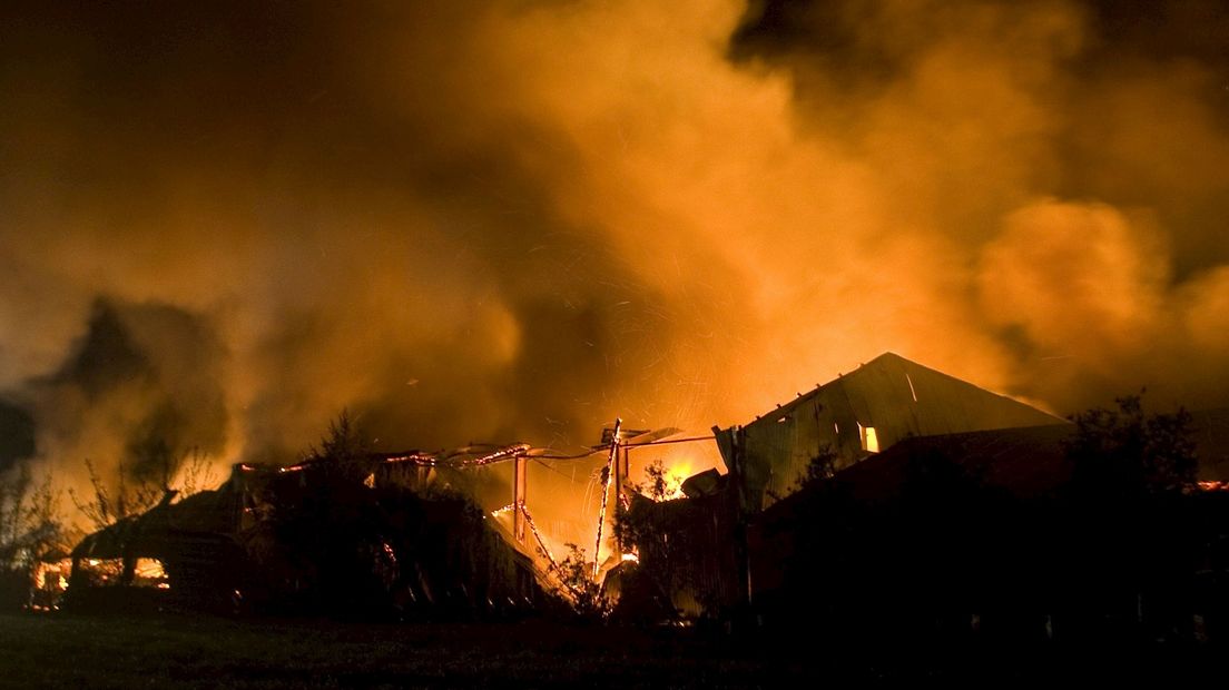 Brand bloembollenkwekerij