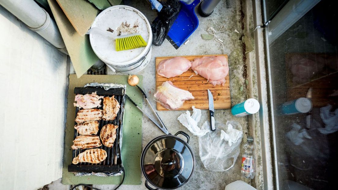 Brandgevaar door BBQ op balkon