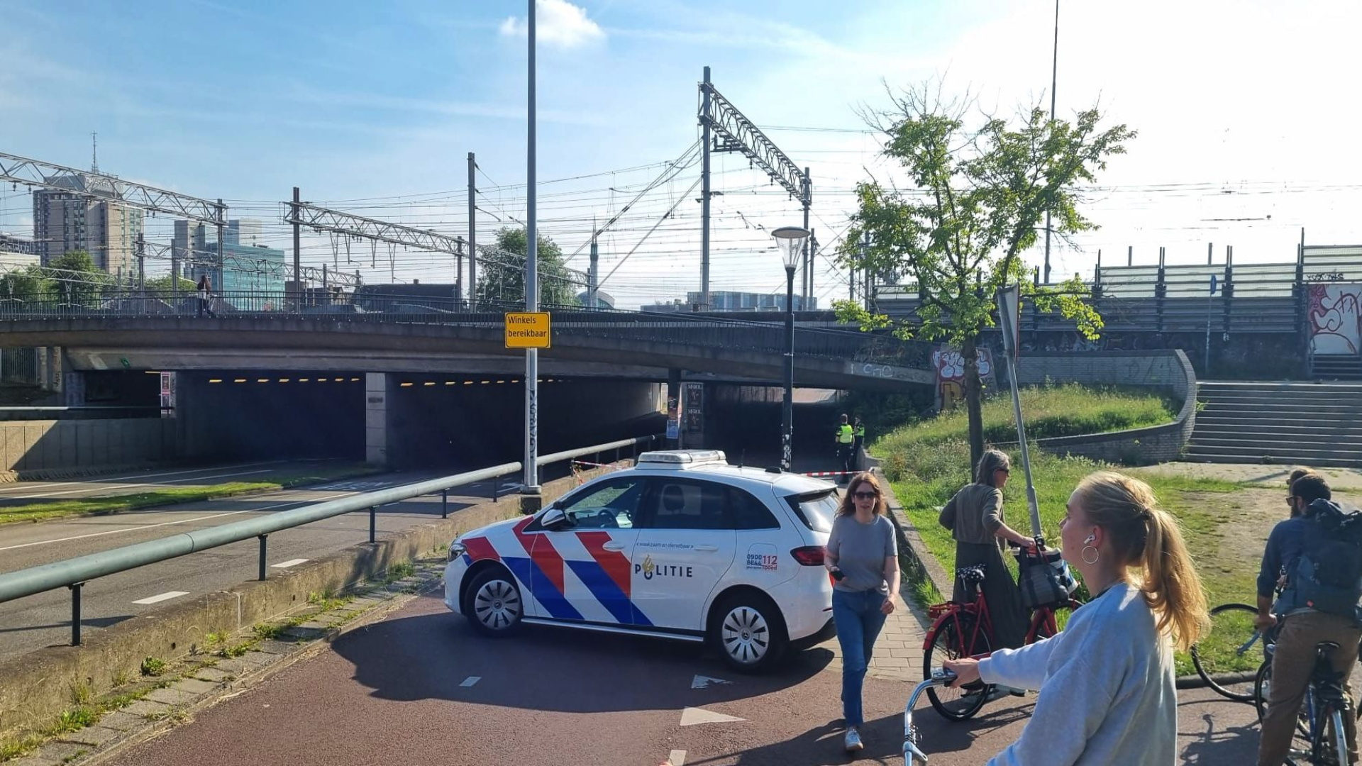 Fietspad bij Daalsetunnel in Utrecht dicht na ongeluk