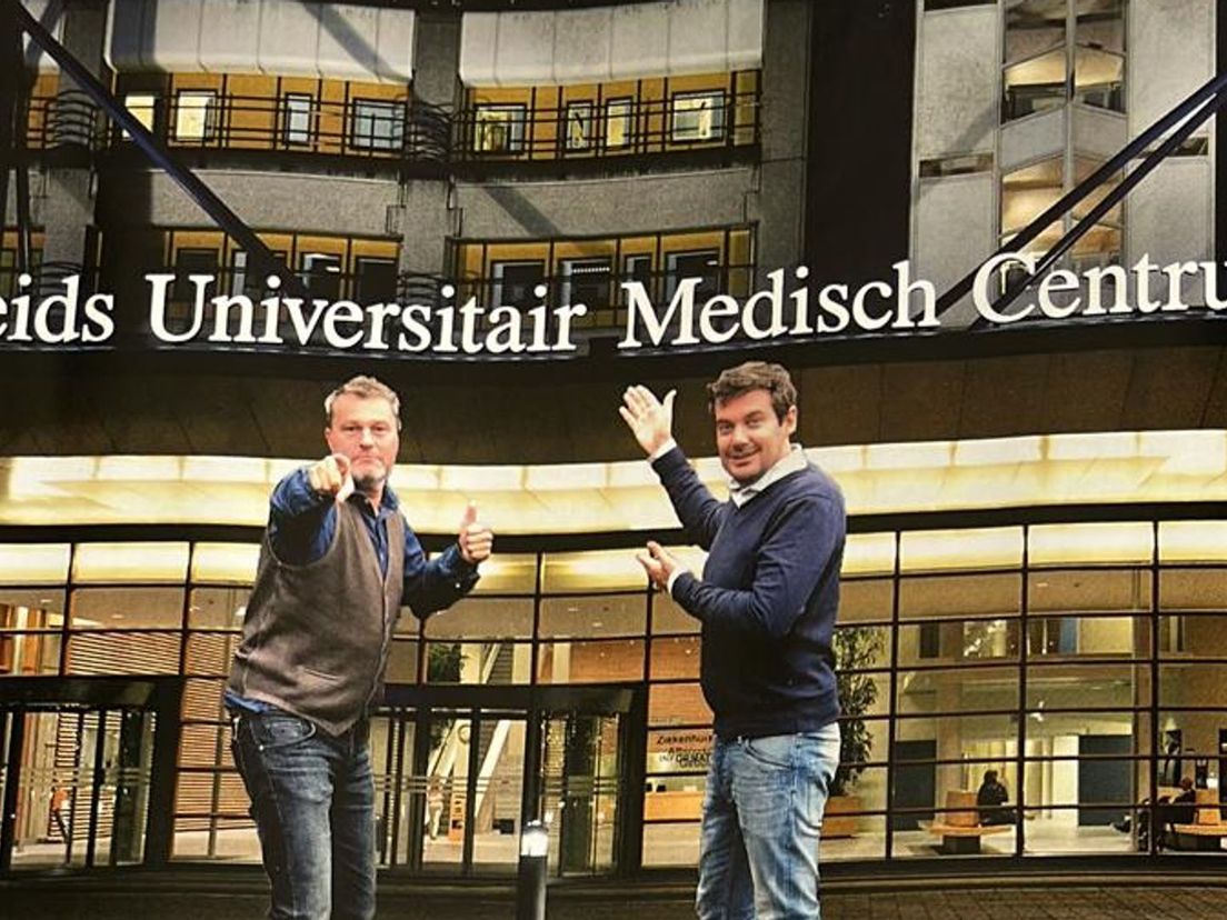 Met goede vriend én ambassadeur Ruben Nicolai voor het LUMC