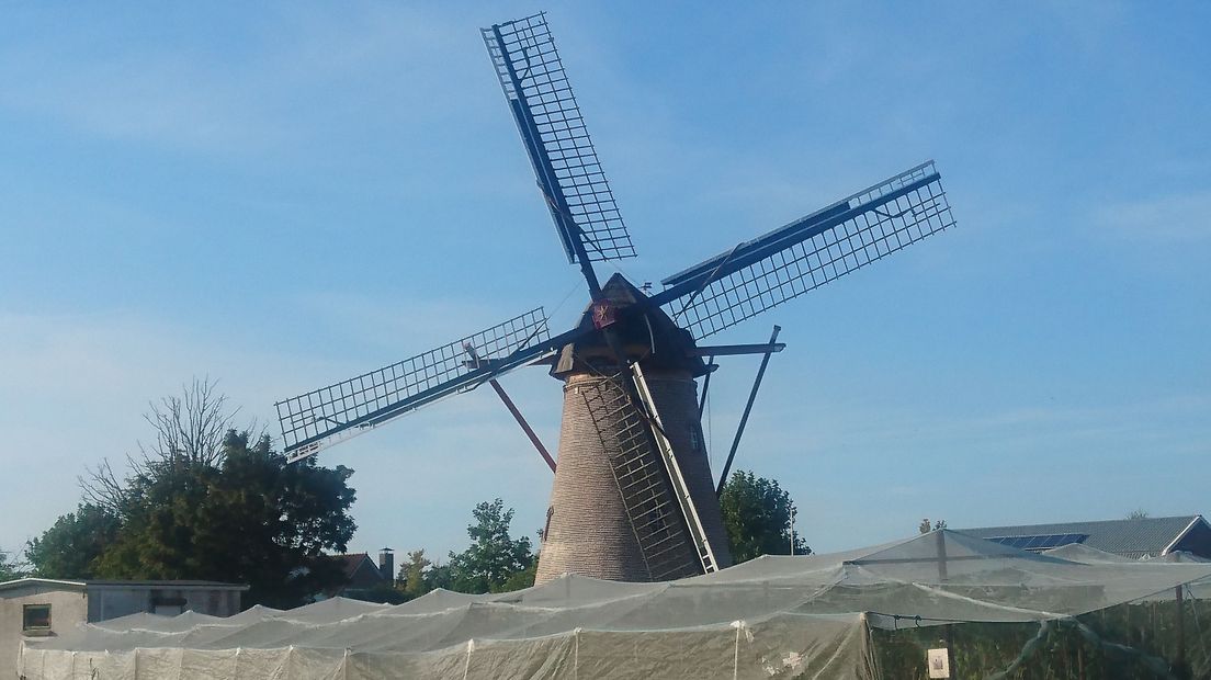 Molen Krabbendijke in rouwstand na brand