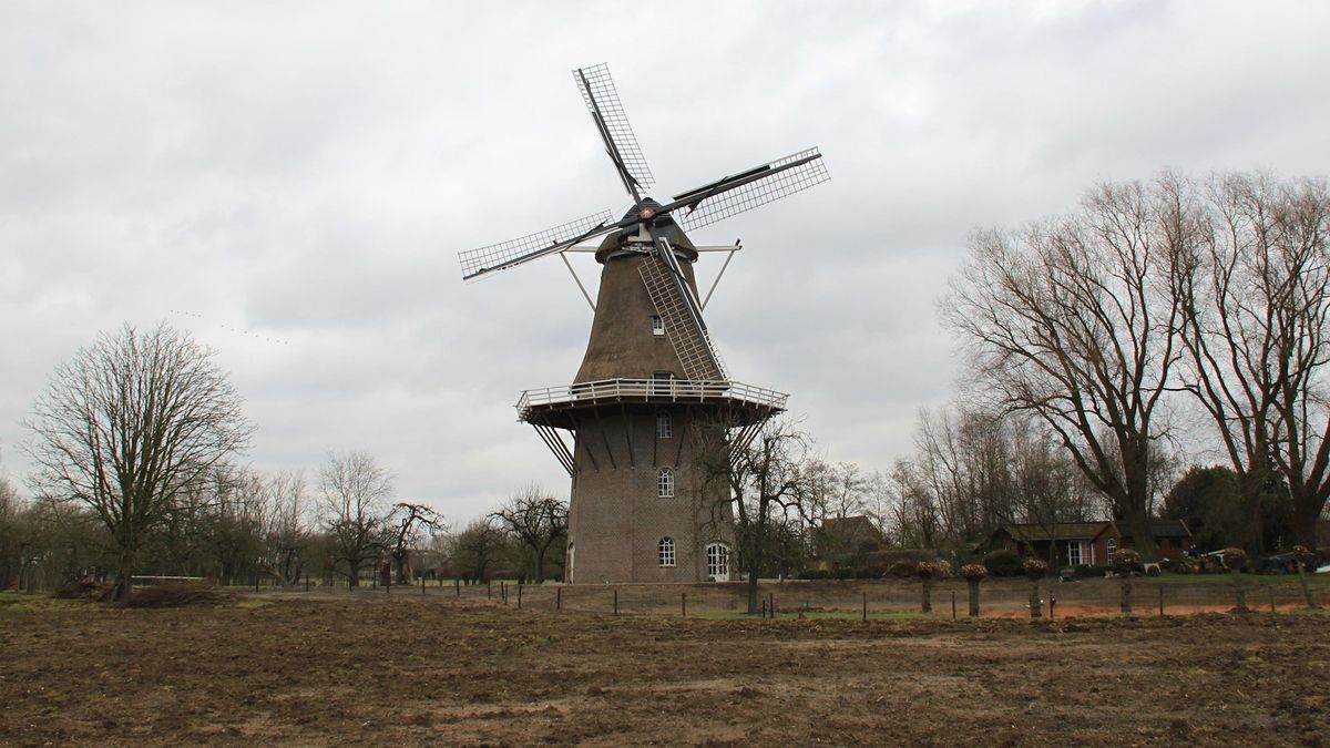 Korenmolen Welsum in rouwstand