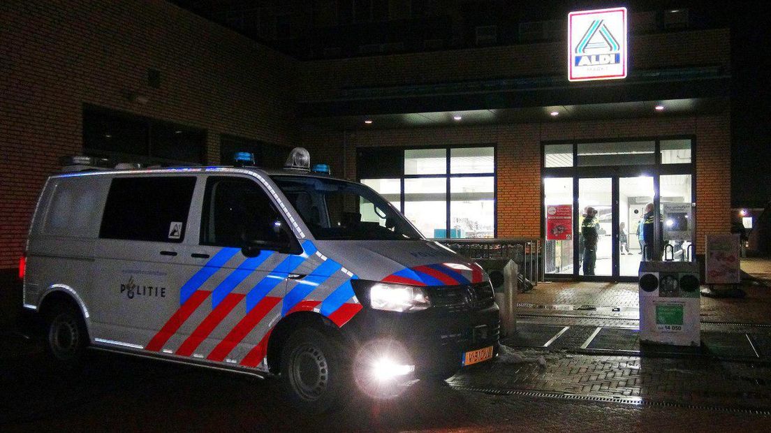 De overval werd gepleegd in de Aldi (Rechten: Persbureau Meter)