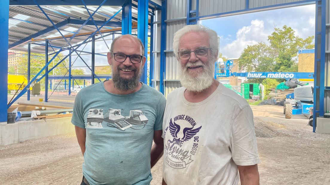 Roel en Jos de Haas in de nieuwe jachtwerf