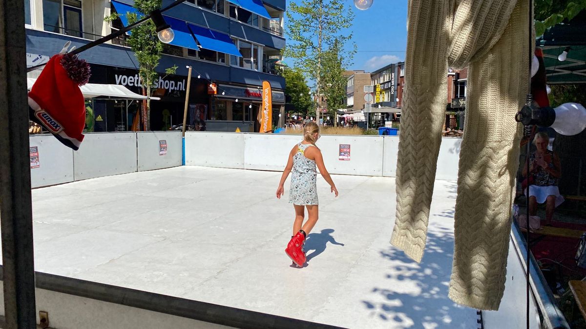 Wat doe je in augustus als het 30 graden is? Schaatsen natuurlijk