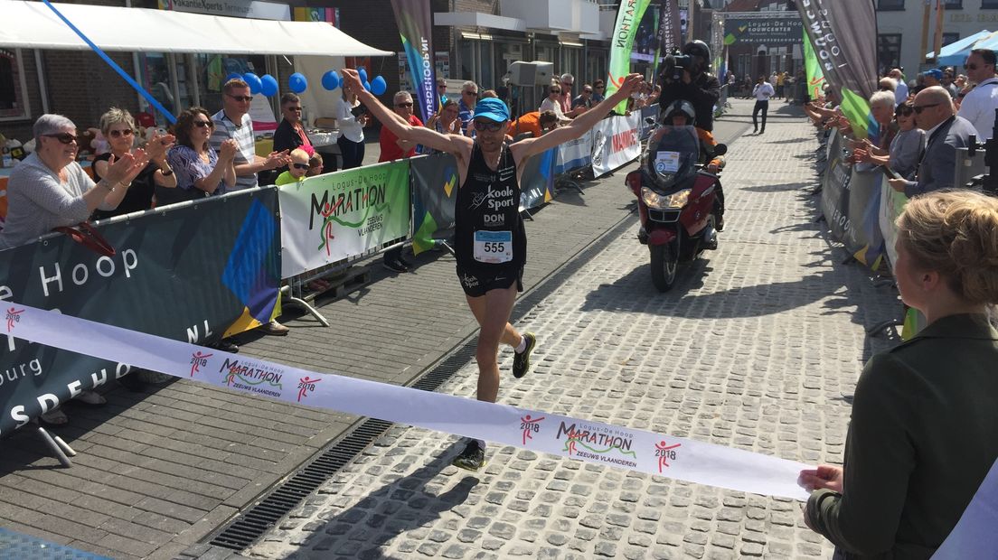 Erwin Harmes wint Marathon Zeeuws-Vlaanderen