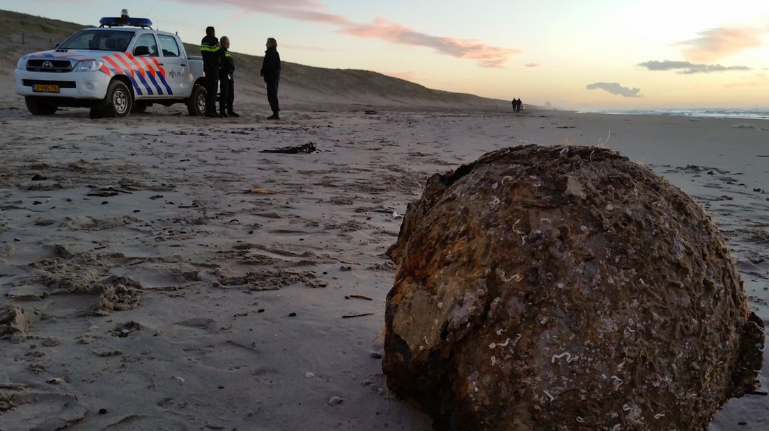 De 'mijn' werd gevonden op het strand in Noordwijk