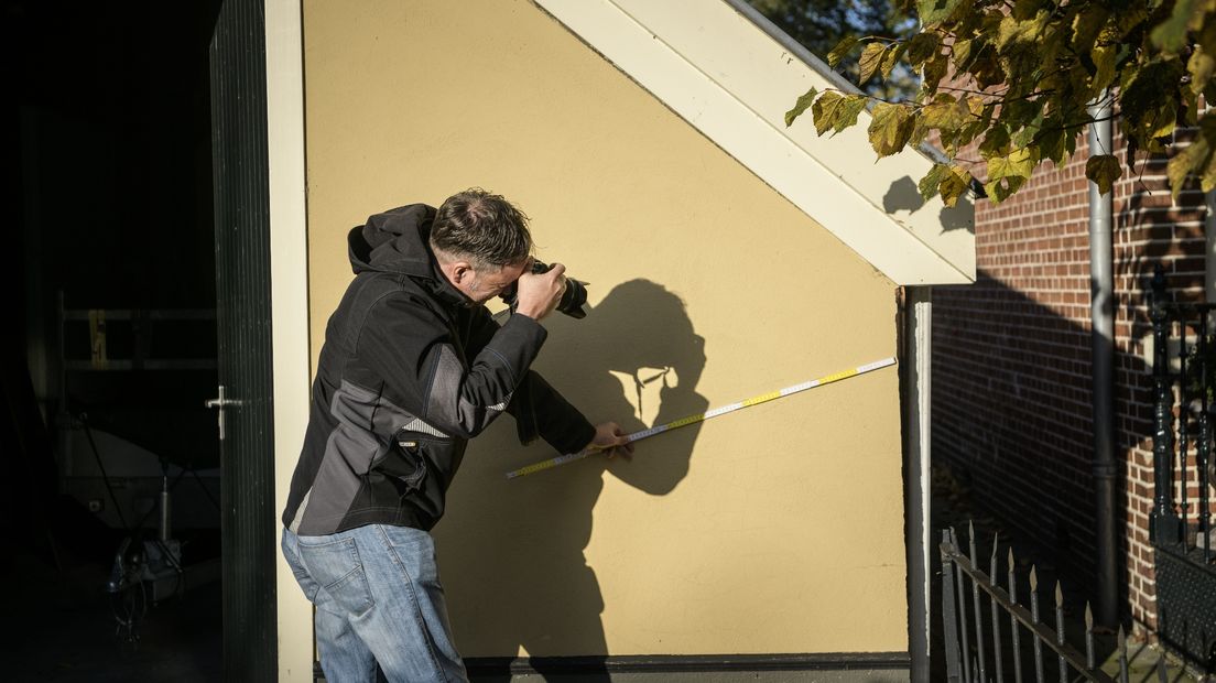 Opname van aardbevingsschade