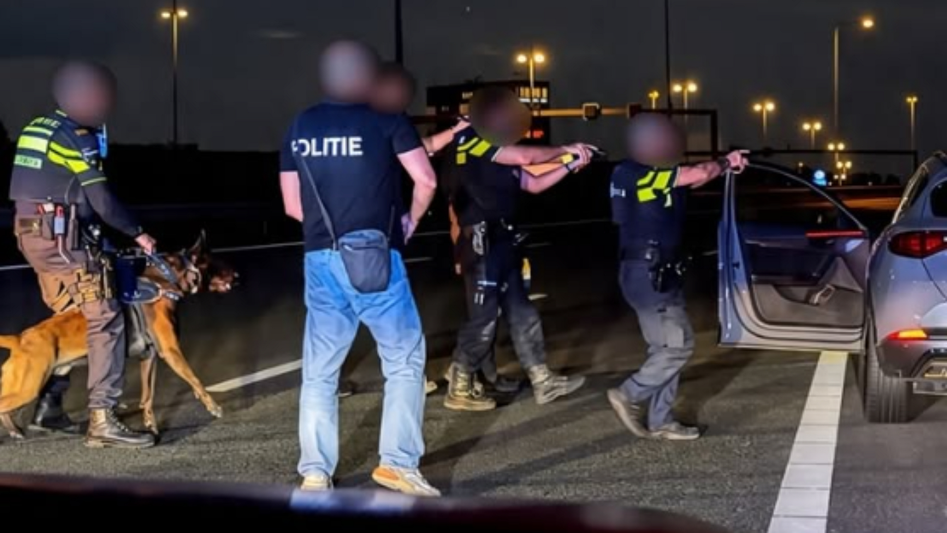 De verdachte werd aangehouden op de A13