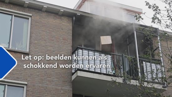Brand in huis: man gooit kat van balkon en verzet zich tegen brandweerman