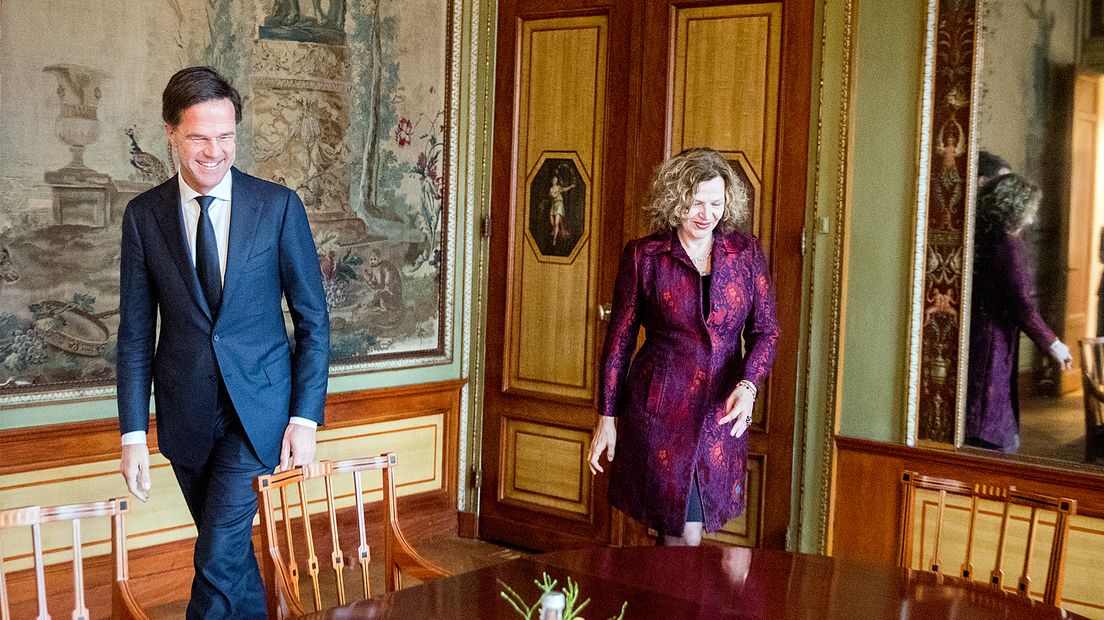 Mark Rutte en Edith Schippers maandagmorgen