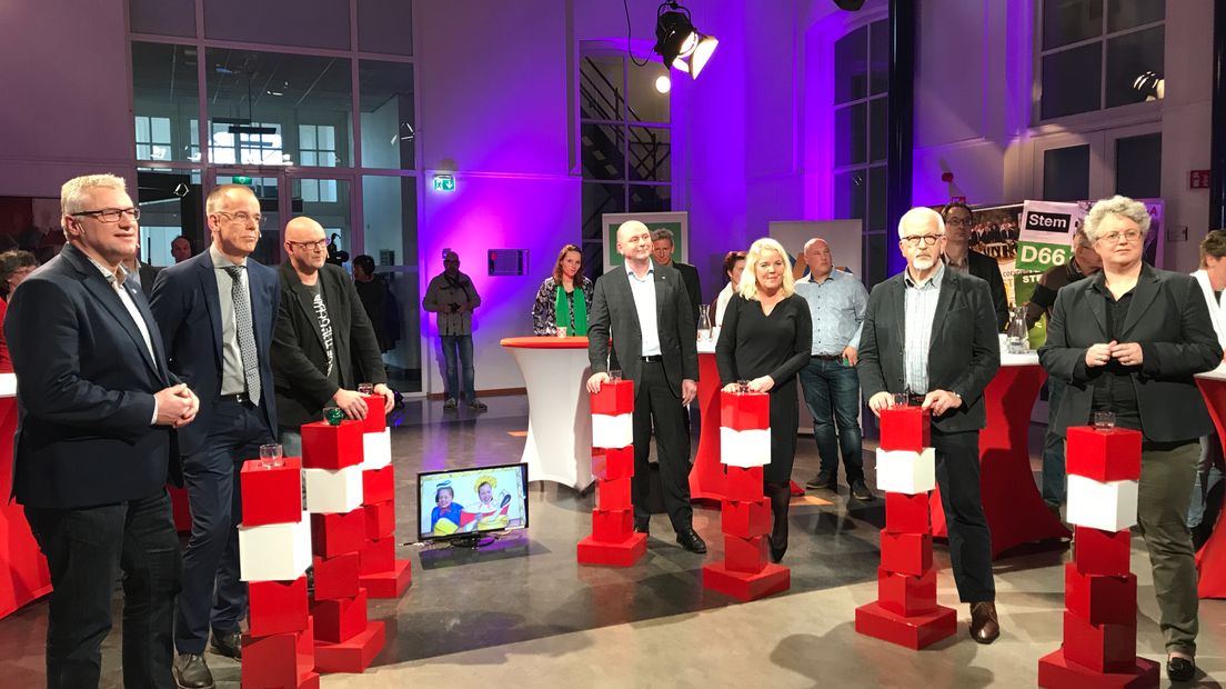 De lijsttrekkers van Coevorden in debat in Drenthe Kiest (Rechten: RTV Drenthe)