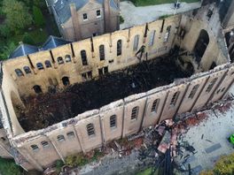 VIDEO: Indrukwekkende dronebeelden van afgebrande kerk Hoogmade