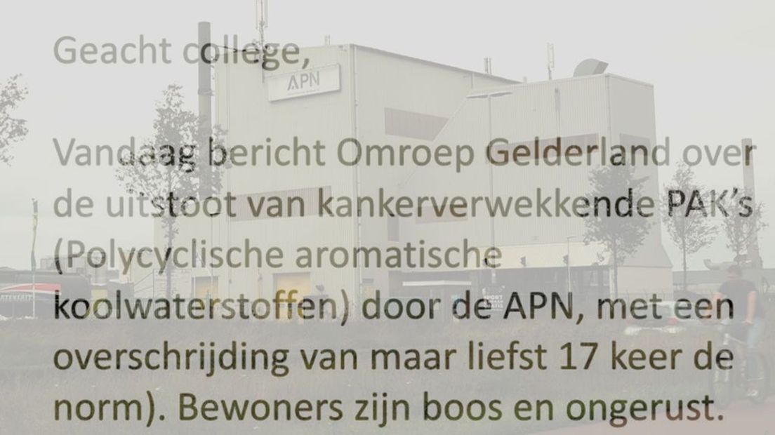 Vragen aan het college van burgemeester en wethouders over giftige rook bij asfaltcentrale APN in Nijmegen