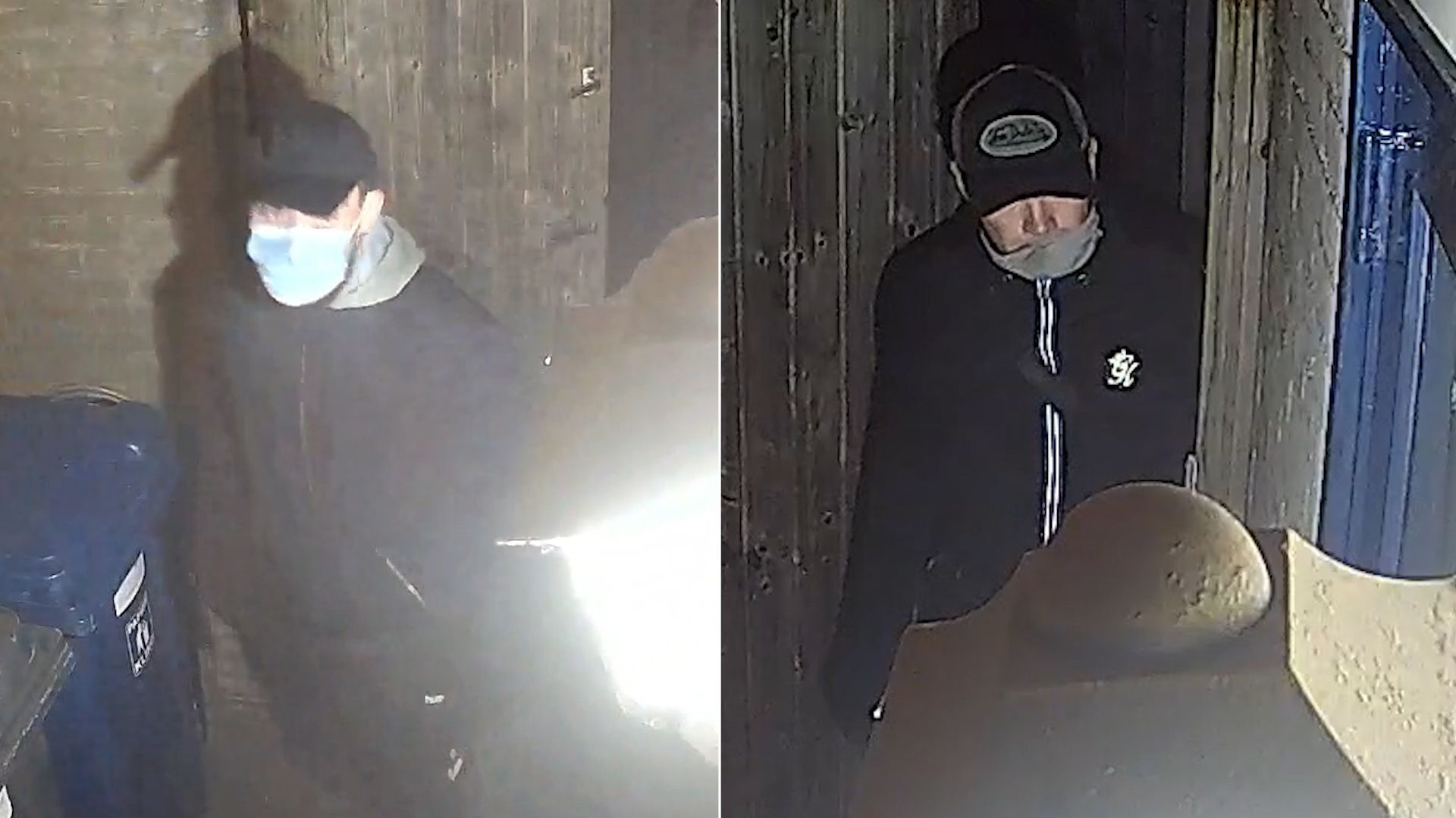 Inbreker springt van schutting