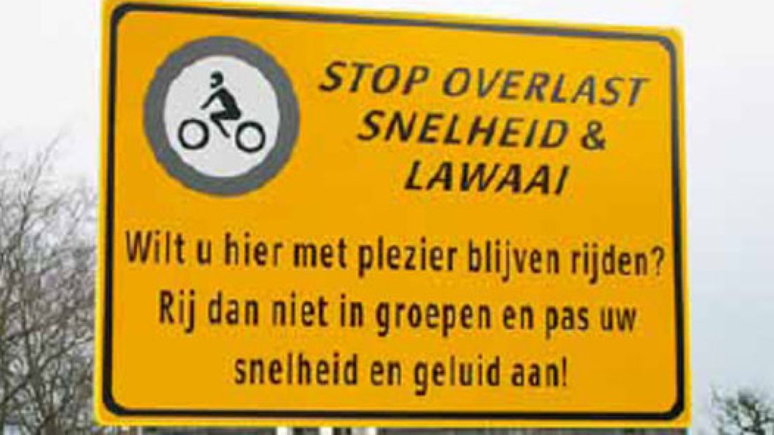 Borden tegen overlast motorrijders