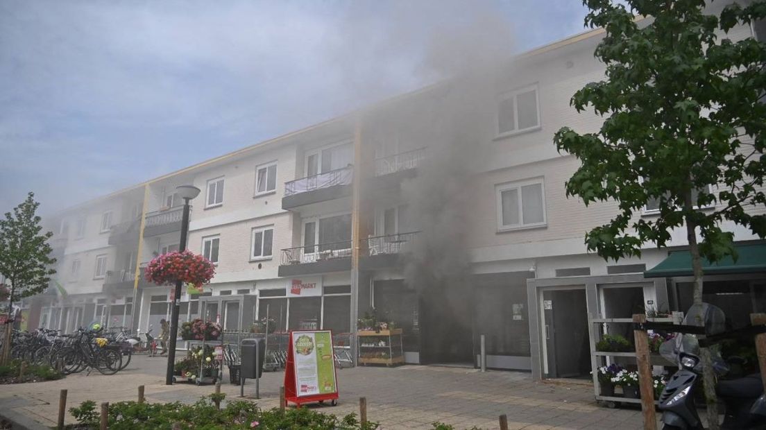 Bij de brand kwam veel rook vrij