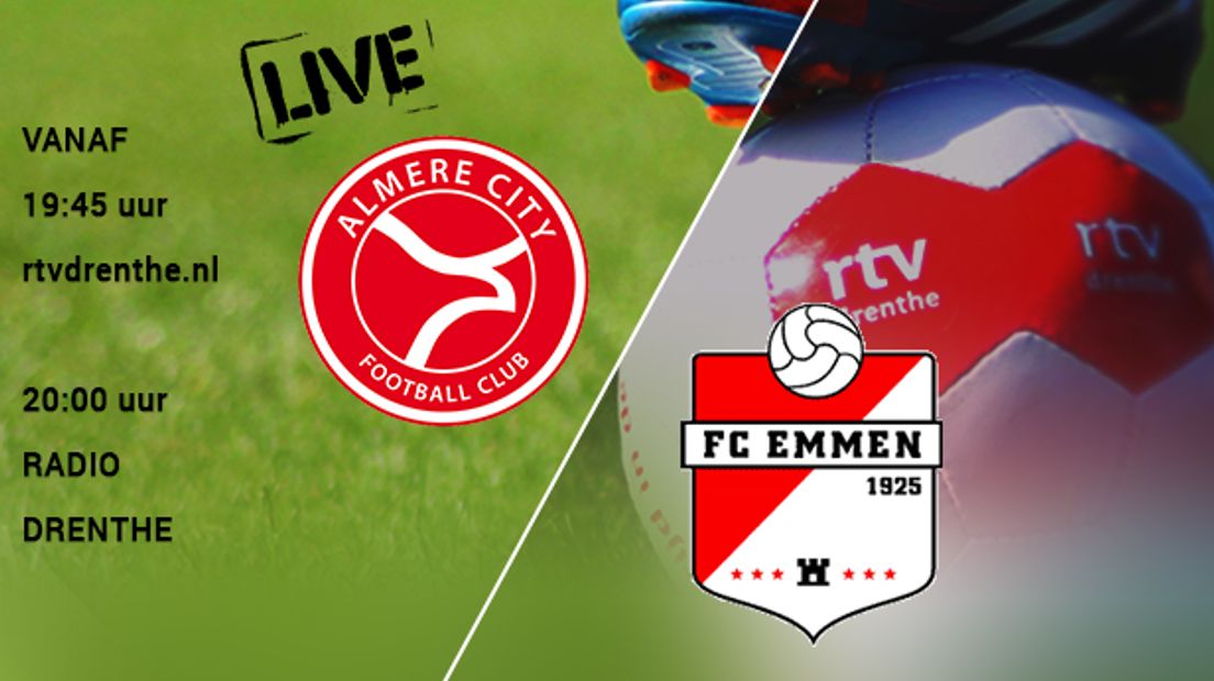 FC Emmen speelt vanavond bij Almere City FC