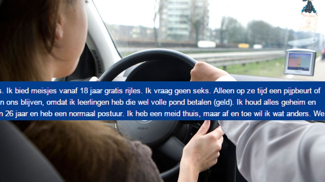 Sommige rijleraren hebben hele andere bedoelingen dan lesgeven